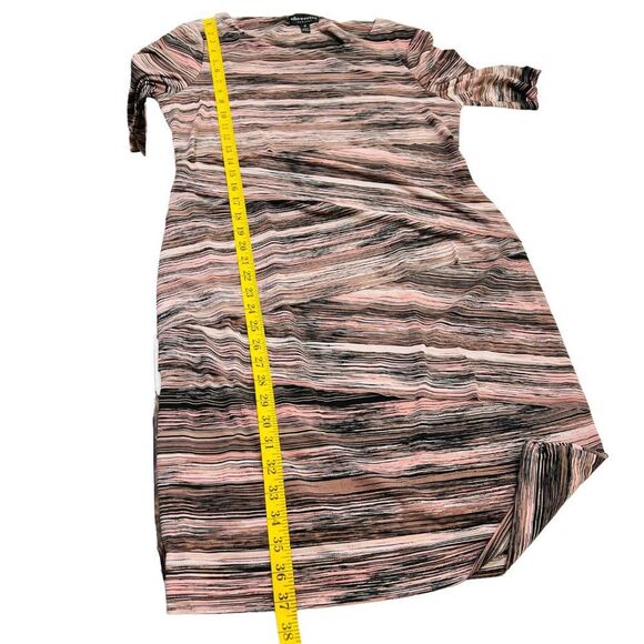 Brandy Asymmetrical Bodycon Striped/Painted Dress Size 10 - Picture 14 of 14